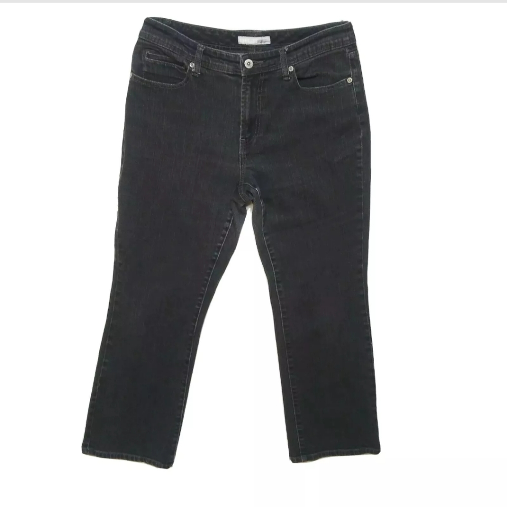 CHICO'S PLATINUM JEANS STRAIGHT SIZE 1.5 SHORT